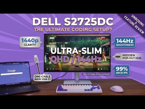 Don't Buy a Monitor Until You See THIS Feature - Dell S2725DC Monitor Unboxing & Setup | USB-C