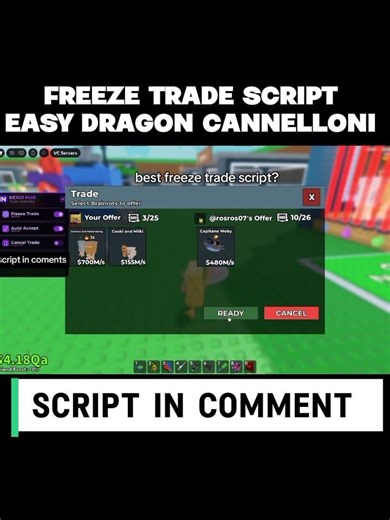 SCRIPT IN COMMENT #roblox #stealabrainrot #sab #script #richplayers