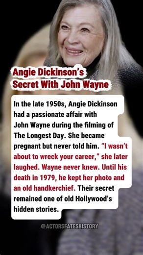 Angie Dickinson’s Secret With John Wayne
