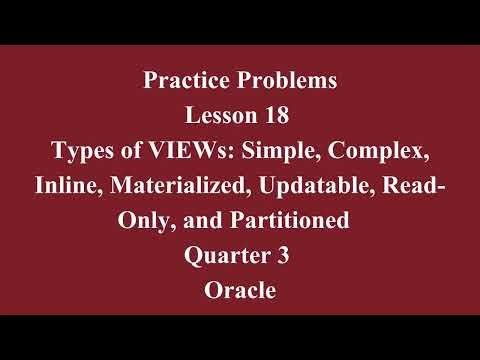 Types of VIEWs: Simple, Complex, Inline, Materialized... | Q3 Oracle L18 P1 | SMILE ROAD