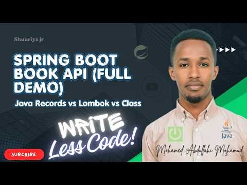 Spring Boot Book API (Full Demo) | Java Records vs Lombok vs Class - Write Less Code.