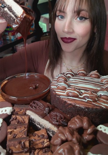 chocolate desserts mukbang 🍫 if I told you I liked chocolate, would you believe me??? #chocolate #chocolatecake #cake #mukbang #fyp