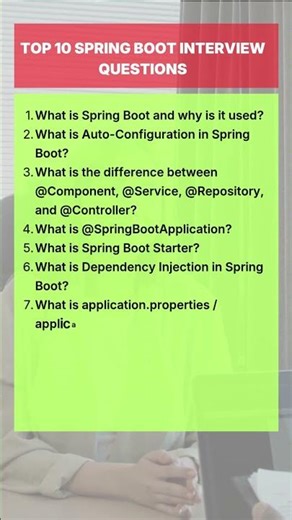 Top 10 Spring Boot Interview Questions