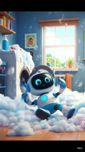 🧼🤖 Robot Laundry Disaster! | Funny Robot Cartoon Animation