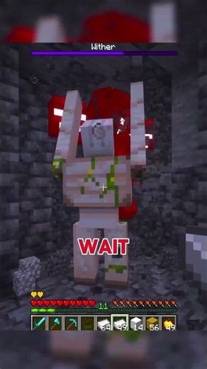 When my friend fights the Wither 😭🔥#minecraft