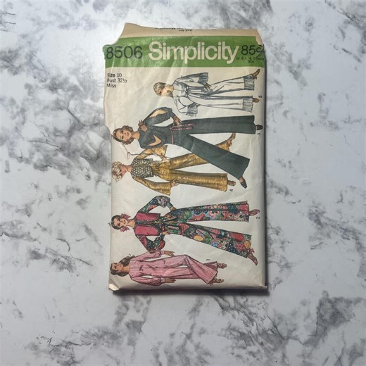 60s Miss Petites' and Misses' Jumpsuit, Sash, and Bolero Pattern, Bell Sleeve Jumpsuit Pattern, Simplicity 8506, Size 10, 32.5" Bust, Uncut - Etsy