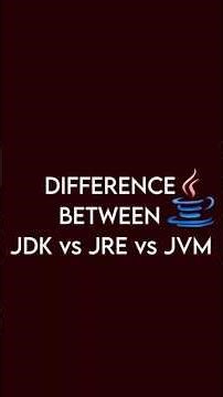 Difference between JDK JRE and JDK explained #coding #javaprogramming #javatutorial #java #tcs