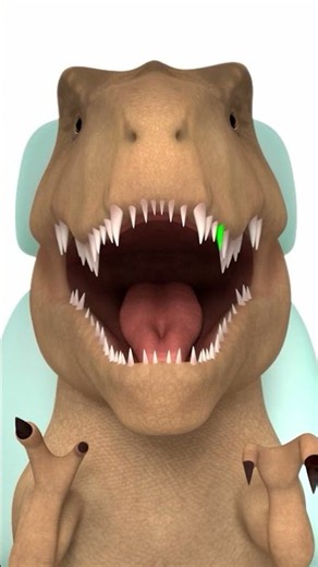 Which Color Tooth Hurts, T-Rex? 🌈🦷 #learncolor #Shorts