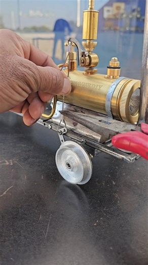 Coal-powered train steam engine #project