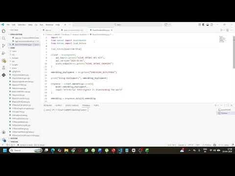 Azure OpenAI Embeddings in Python | Generate Vector Embeddings Step-by-Step | Part 31
