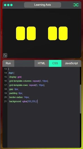 Tile Clock | HTML CSS JavaScript