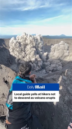 Terrified hikers fled for their lives when the Mount Dukono volcano erupted in Indonesia.[📹 dailymail]