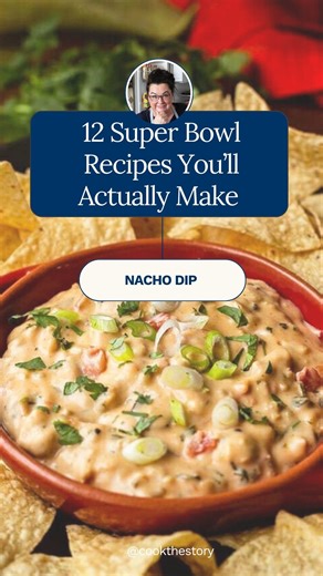 Today starts 12 Days of Super Bowl Recipes You’ll Actually Make! If you are hosting a watch party, cooking for a smaller group or just looking for some new recipe ideas, join me as I share some of my favorites. Today I’m telling you about my recipe for Nacho Dip. Comment ‘save’ and I’ll DM you the recipe. #superbowlsnacks #superbowlfoods #nachodip #diprecipe #dip https://cookthestory.com/nacho-dip/ | Cook the Story