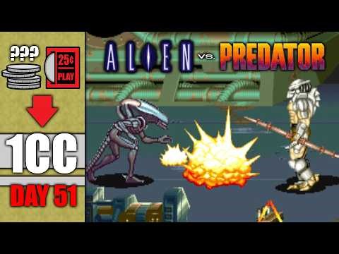 Can I Beat ALIEN vs PREDATOR on 1 Quarter?! A 1CC Journey (Day 51)