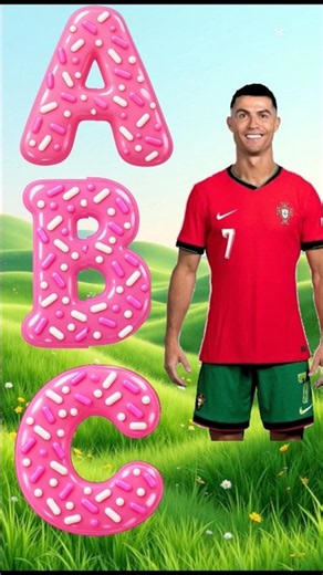 Ronaldo Meets Pink ABC 😍⚽ | ABC Learning for Kids #Shorts #Alphabet #Kids