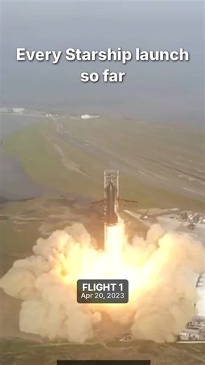 Every Starship launch so far, from Flight 1 in April 2023 to Flight 13 in July 2026. Flight 14 is next. It is the first orbital attempt, and the window opens Mon, Sept 28 at 7:15 a.m. CT / 5:15 a.m. PT, pending regulatory approval. 🎥 SpaceX #Starship #SpaceX #ElonMusk #Flight14 #RocketLaunch