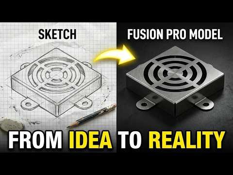 Fusion 360 Sheet Metal COOLING FAN COVER Practice Series – Exercise #6