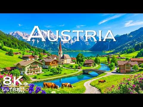 Austria 8K – Epic Waterfalls, Majestic Mountains & Peaceful Landscape - 8K Music Video