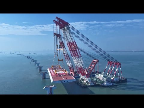 Timelapse: Construction of Xiamen-Kinmen Bridge