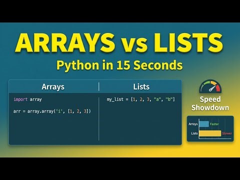 Turning Python Frustrations into Solutions Arrays vs Lists in 15 Seconds!