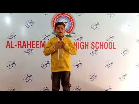 Haider Yasir | Class 5 | Introduced himself | AL Raheem Model School