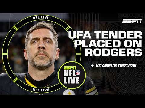 What the Steelers placing a UFA tender on Aaron Rodgers means 👀 | NFL Live