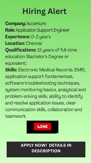 Hiring #fresherjobs #jobs2025 #freshers #techjobs #todayjobsupdate #applynow #itjobsearch #vacancy