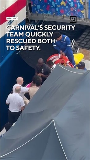 Mother jumps into water to save 4-year-old who fell from Carnival cruise dock