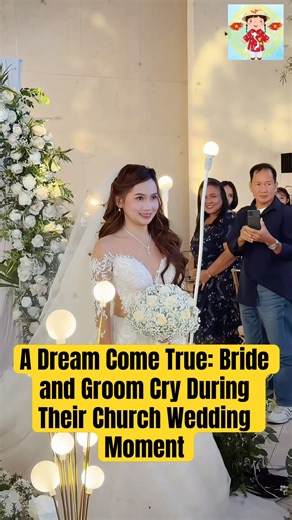 A Dream Come True: Bride and Groom Cry During Their Church Wedding Moment #wedding
