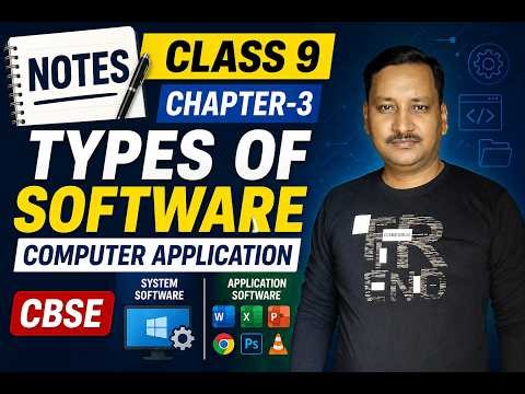 NOTES | CLASS 9 | Chapter 3 Types of Software | computer application |CBSE | sumita arora