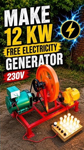 Free Electricity Generator Build! 🛠️ #diy #generator #engineering