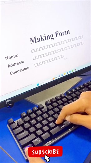 Making Form in Ms Word | how to make professional admission form in ms word #msword #computer