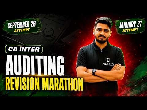 CA Inter Auditing and Ethics Marathon | Major Topics Revision | Sept 2026 & Jan 2027 | CA Karthik