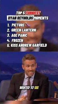 TOP 5 FUNNIEST RYAN REYNOLDS MOMENTS #shorts #shortvideo #funny #comedy #top5 #funnymoments #memes