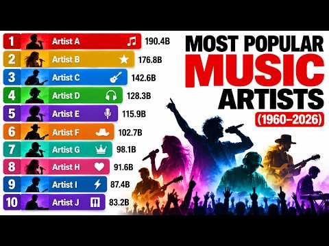 Most Popular Music Artists (1960–2026) — 66 Years of the Billboard Hot 100