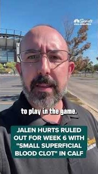 Dave Zangaro reacts to the news that Jalen Hurts will miss Week 6 with a superficial blood clot