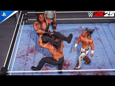 WWE 2K25 -Batista vs Undertaker vs Shawn: Extreme Rules Match at WrestleMania 41 | PS5™ Pro [4K HDR]