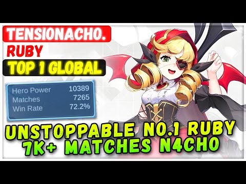 Unstoppable No.1 Ruby 7K+ Matches N4cho [ Top 1 Global Ruby ] Tensionacho. - Mobile Legends Build