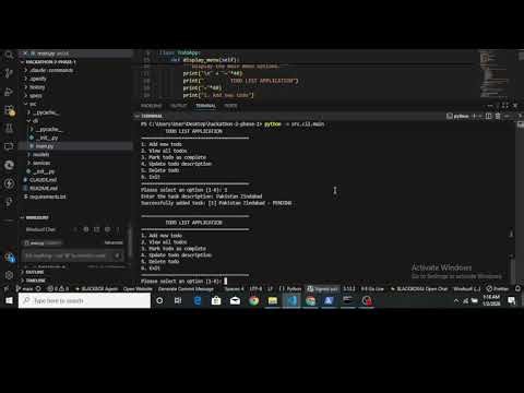 Todo In-Memory Python Console App 💻 🧠