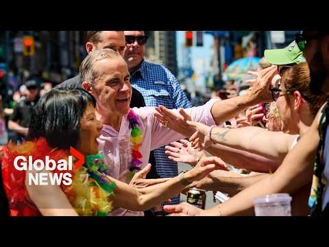 "Won't stop baby": Carney joins thousands marching in 2026 Toronto Pride parade