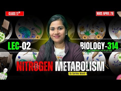 Nitrogen Metabolism | Class 12 Biology (314) | Lec-02 | NIOS April 2026 | Garima Ma’am