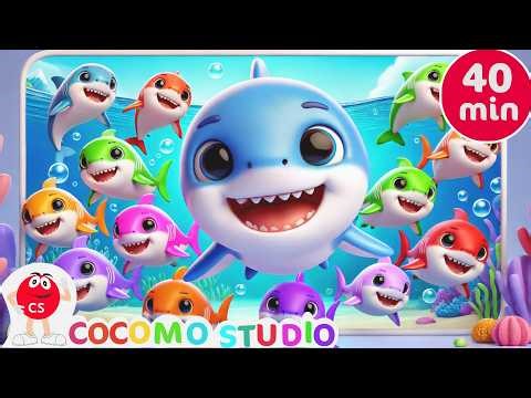 40 Minutes Classic Baby Shark 🦈 | Toddler Learning Video with Fun Animated Nursery Rhymes