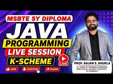 JAVA | Special Lecture | SY DIPLOMA | K - Scheme 💻🚀