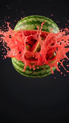 Watermelon Explosion in Slow Motion 🍉💥 | Ultimate Juicy Fruit Burst #WatermelonExplosion #FoodExplor