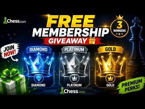 Chess.com Giveaway 🎁 FREE Membership (Limited Winners| road to 2000 | sub vs me