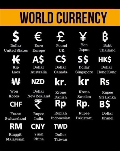 World Currency Symbols Explained in 30 Seconds 💸🌍