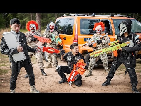 LTT Films : Silver Flash Nerf Guns vs Crime Group | The Black Snake Takedown