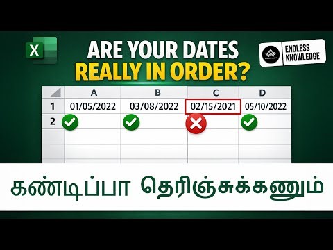 How to check if dates are in chronological order in excel