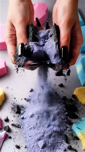 Black Soap Crush ASMR 🖤 Crunchy Powder Explosion Sounds