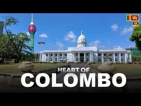 This Is the Heart of Colombo 🇱🇰 | Town Hall to Nelum Pokuna Walk 4K